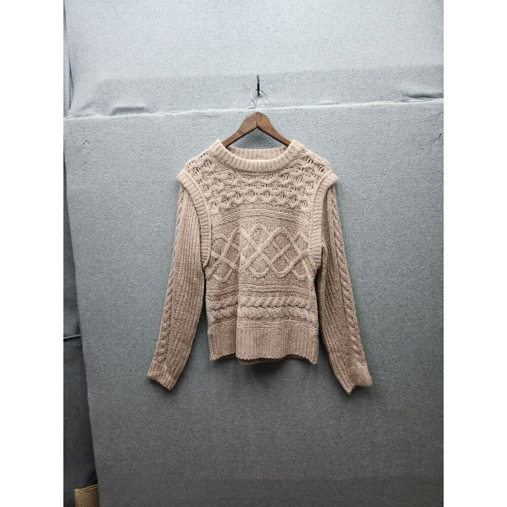 Womens &Merci Cable Knits‎ soft Sweater M Rose color